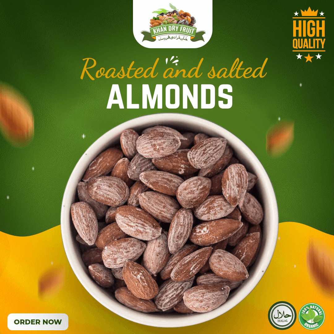 Roasted almonds 250gm Pack of Salted Almonds - Perfectly Balanced Snack