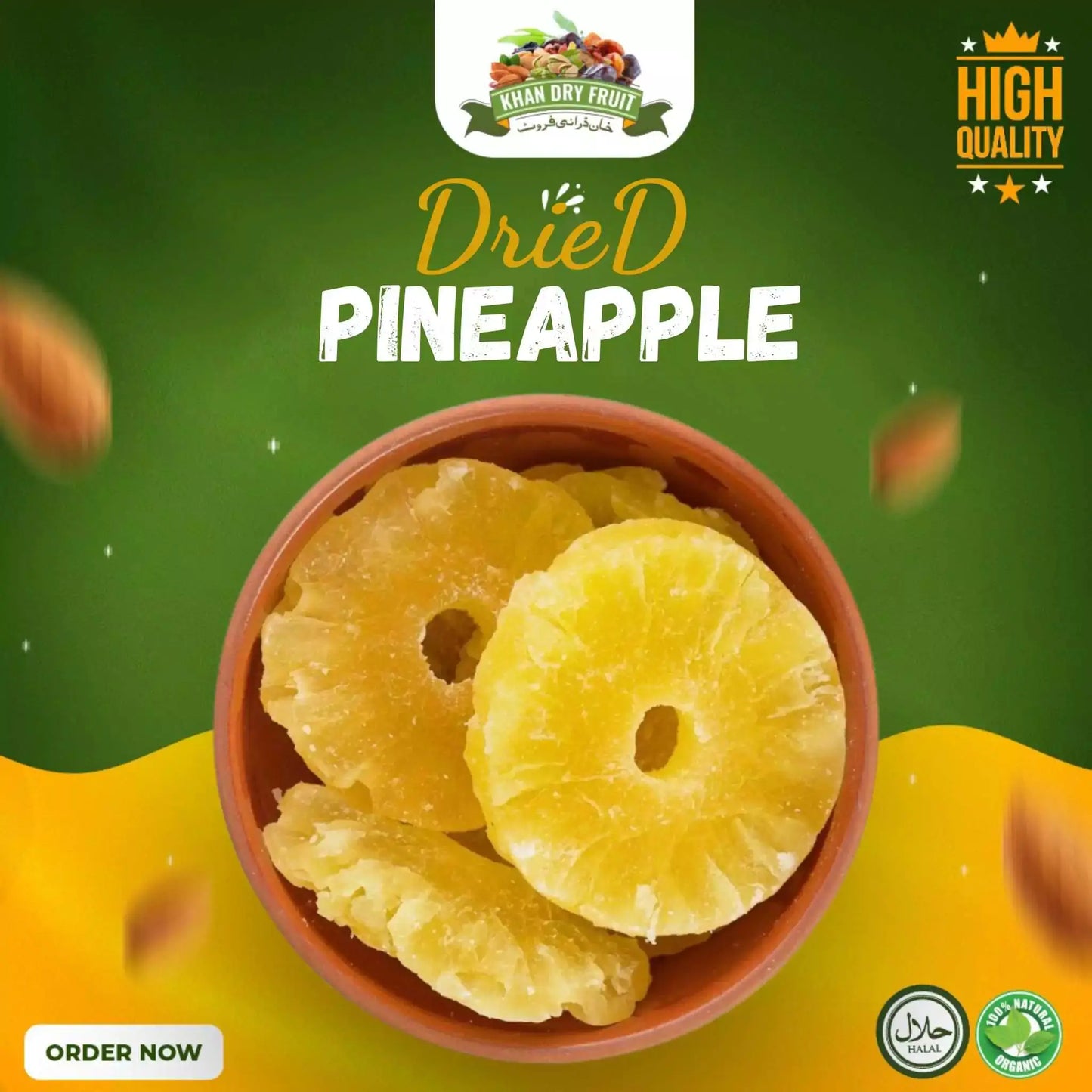 Dried Pineapple Slices - ( 250gm Pack )