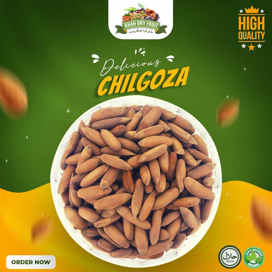 Chilgoza Pine Nuts 500gm Pack Pine Gold Color