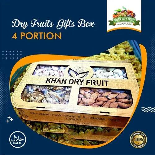 Deluxe Wood Box dry fruit gift box with Almonds and Quality Nuts (900g, 4 Items)