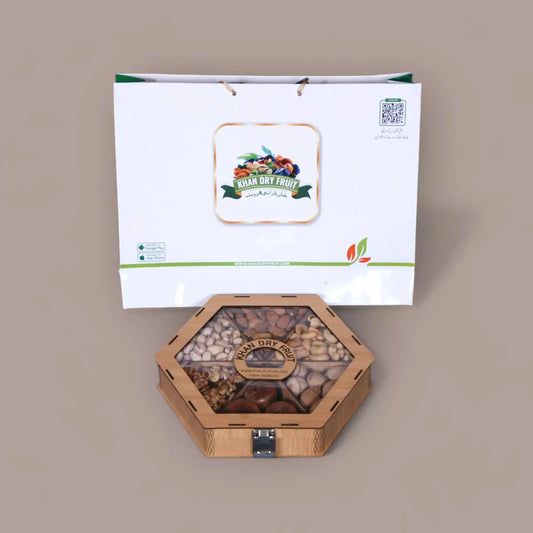 Dry Fruit Nuts Gift Box Wooden 6 Portions