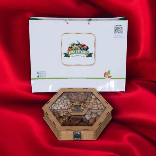 Dry Fruit Nuts Gift Box Wooden 6 Portions