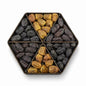 Classic Assorted Dates Box – 6 Portion Dark Brown Hexagon