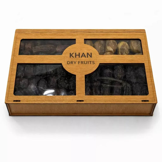 Luxury Mixed Dates Rectangle Box – 4 Portion Regular Pack