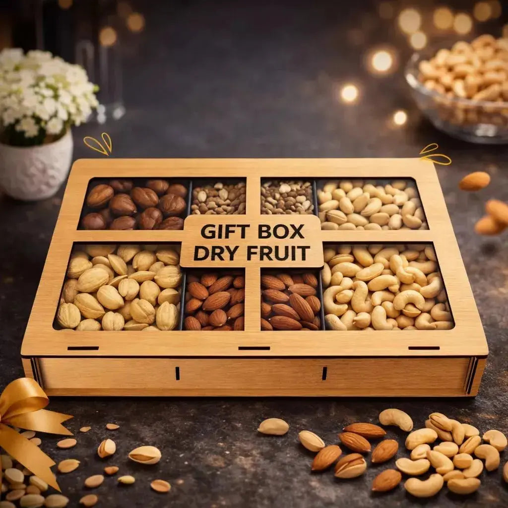 Dry Fruits wooden box VIP 6 Section