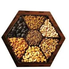 Dry Fruit Gift Box 7 Portion | Premium Wooden Box Pakistan