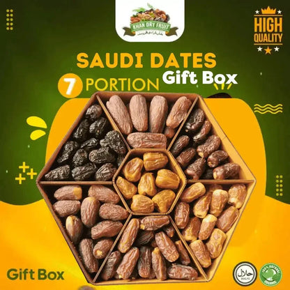 Saudi Dates Gift Box 7 Portion | Premium Khajoor Gift Pakistan