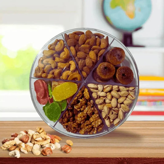 Dry Fruit Gift Box - 6 Portions (Almonds, Pistachios, Walnuts, Cashews, Kishmish Figs