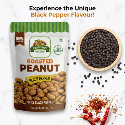 Black Pepper Roasted Peanuts 250g | Spicy Snack Pakistan